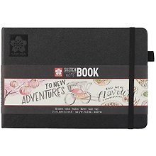 Скетчбук 21*15 80л 140г/м2 черн.тв.обл., резинка