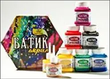 Краска акриловая Батик розовая (80мл)
