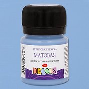Краска акриловая пыльная синяя 20мл "Декола" матовая, ЗХК