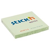 Блок для записей Stick`n Neon notes, светло-зелёный, 7.6 х 7.6 см