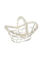 Декоративные элементы из металла, Корзинка серебро (11093606)