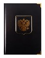 Ежедневник недат. А5+ 152л "PATRIOT" черный, 7Б, тв.переплет, иск.кожа, тисн.фольгой, конгрев, тонир.блок, мет.уголки, ляссе, инд.уп