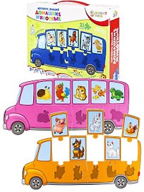 Настольная игра «Автобус знаний. Домашние животные», Bright kids