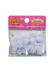 Декор тесьма-гипюр Солнышко (00009471) (1м10см) (белый) (упаковка)