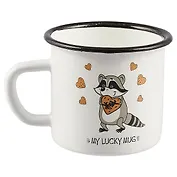 Кружка Енот с печеньками (эмаль) (350 мл)