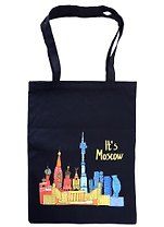 Сумка-шоппер  Its Moscow, черная(35х47)(Наивно?Очень)