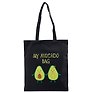Сумка-шоппер My avocado bag, черная, текстиль, 40см.*32см.