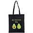 Сумка-шоппер My avocado bag, черная, текстиль, 40см.*32см. - 0