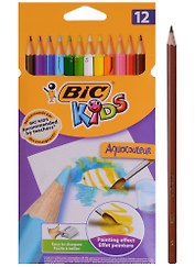Карандаши цветные Bic, акварельные 12 цветов