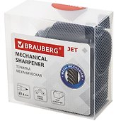 Точилка механическая "JET", металл.механизм, корпус черный, BRAUBERG - 0