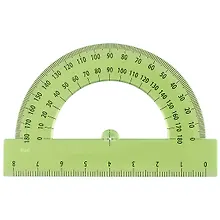 Транспортир 8 см, 180°, Проф-Пресс, в ассортименте