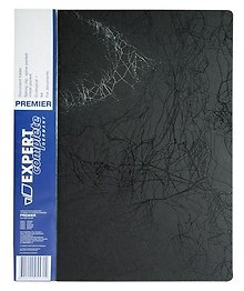 Папка с металлическим прижимом «Премьер», А4, до 150 л., черная, Expert Complete