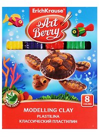 Пластилин 8 цветов, 144 г, с Алоэ Вера, ArtBerry
