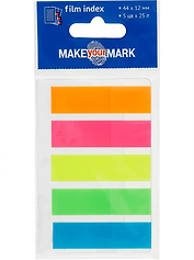 Набор самоклеящихся закладок «Make your mark», неоновые, 5 блоков