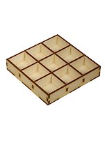 Коробочка для мелочей (2150432) (10х10х2см) (игрушка из дерева) (упаковка)