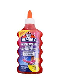 Клей для слаймов Elmers, 177 мл, с блёстками, красный