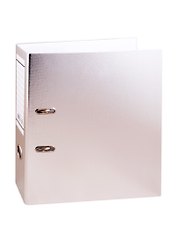 Папка архивная "Metallic", 70 мм, А4, серебряная