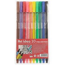 Набор капиллярных ручек 10 цветов 0,5 мм, Art idea