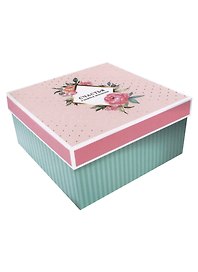 Коробка подарочная складная "Счастья от всей души" 20*9,8*20  картон, ассорти
