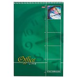 Блокнот А4 60л кл. "Office Line" спираль, зелен.мел.картон, УФ-лак, жестк.подложка