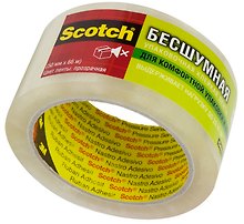 Лента клейкая бесшумная, 50 мм х 66 м, Scotch 3M