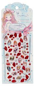 Стразы самоклеящиеся фигурные (красный микс)