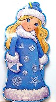Снегурочка в снежинках (фигурный пазл) (Карапуз)