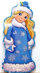 Снегурочка в снежинках (фигурный пазл) (Карапуз)