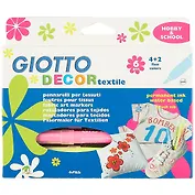 Фломастеры 06цв "Giotto Decor Textille" для ткани, Giotto