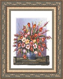 Картина Цветы (sj52) (13х18)