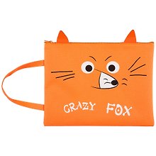 Папка для тетрадей «Crazy fox» В5, ткань, на молнии
