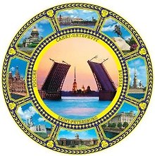 Тарелка "Коллаж "Разводной мост" (d=20см)