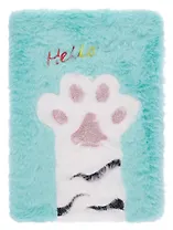 Книга для записей А5 96л лин. "Лапка" с мехом, ассорти