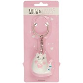 Брелок Котик круглый Meow & Kisses (ПВХ) (3,5 см) (12-Benjia-MK-258) - 1