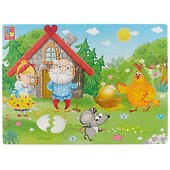 Мягкий пазл «Сказки Курочка Ряба» 24 элемента, А4, Vladi Toys - 1