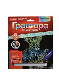 LORI Гр-537 Гравюра Little Animals с эф. голография Щенки чихуахуа (набор для творч.) (6+)