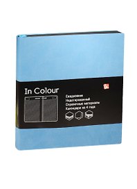 Ежедневник недатированный «In Colour» А5, голубой, 136 листов, экокожа, Listoff