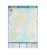 Воронеж. Настенная карта. Масштаб (1:30 000)