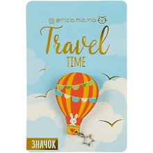 Значок деревянный с дополнительным элементом Travel Time
