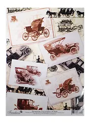 Декупажная карта Ретроавтомобили А4 (DK3029) (упаковка)