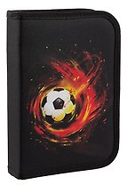Пенал 1отд. "Fireball" с наполнением, 21*14см,1 отк. планка, 24 предмета.