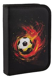 Пенал 1отд. "Fireball" с наполнением, 21*14см,1 отк. планка, 24 предмета.