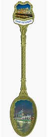 Ложка эмаль Аврора фото. зол.[SP1-1-00016]