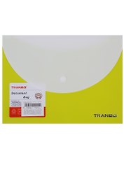 Папка-конверт А5 на кнопке, 2 отделения, ассорти, TRANBO