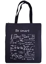 Сумка-шоппер на молнии Формулы Be smart черная, 37см.*38см.