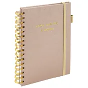 Книга для записей А5 80л кл. "Calipso" бежевый, иск.кожа, резинка, гребень