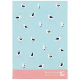Скетчбук А5 100л "Птицы" белый офсет, 100г/м2, выб.лак, вердый переплет