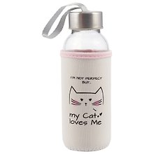 Бутылка в чехле с цветом My cat loves me (стекло) (300мл)