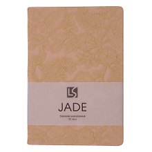 Ежедневник недат. А5 152л "JADE" персиковый, 7Б, иск.кожа с текстурой, тв.переплет, тонир.блок, скругл.углы, 2 ляссе, инд.уп