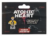 Набор значков Atomic heart Атомное Сердце (металл) (2 штуки)